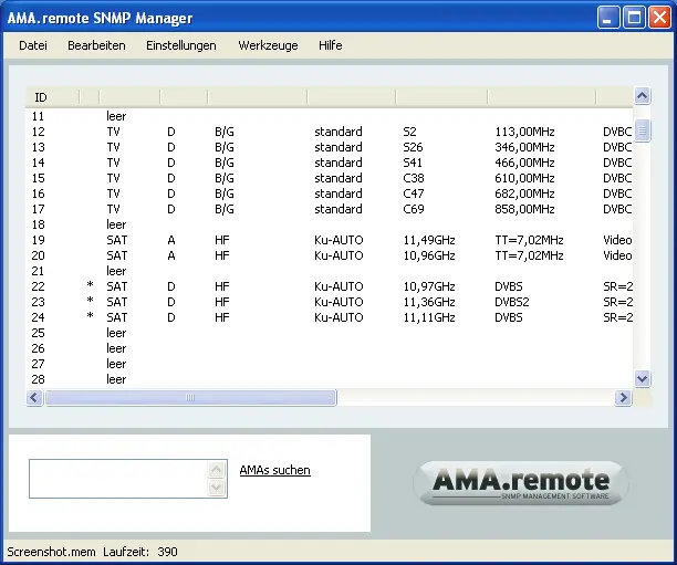 AMA.remote: Remote tuning memory