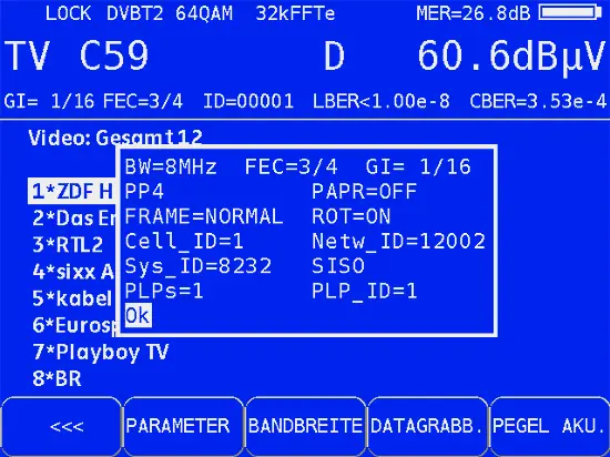 VAROS 107 basic equipment: DVB-T2